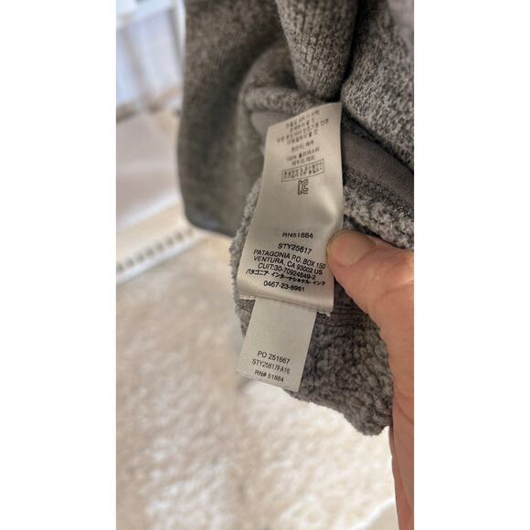 Patagonia Women's Size M Gray Half Zip Pullover w/ Zip Pocket Sleeve #0053 - Picture 5 of 6